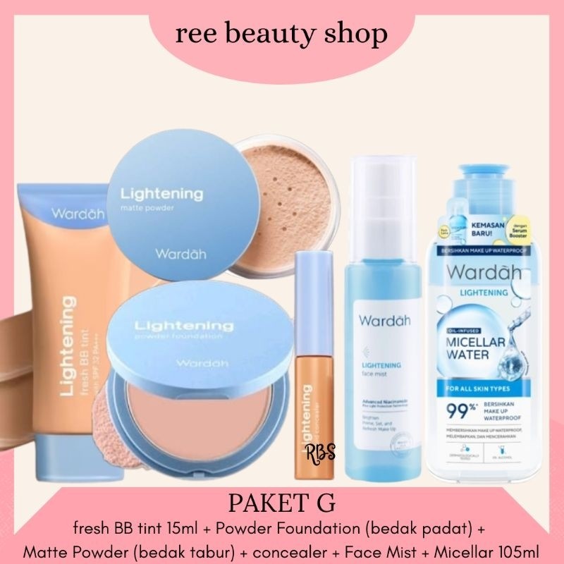 WARDAH Lightening 1 Set Paket Make Up Lengkap | Basic Make Up Wardah | Seserahan Make Up Wardah
