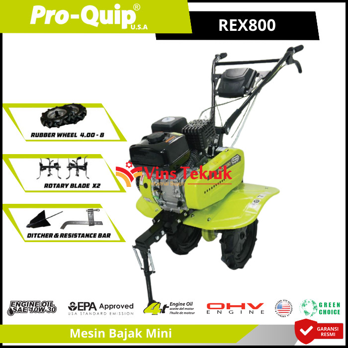 ProQuip REX800 Mesin Bajak Sawah Cultivator Mesin Bajak Sawah Mini REX 800