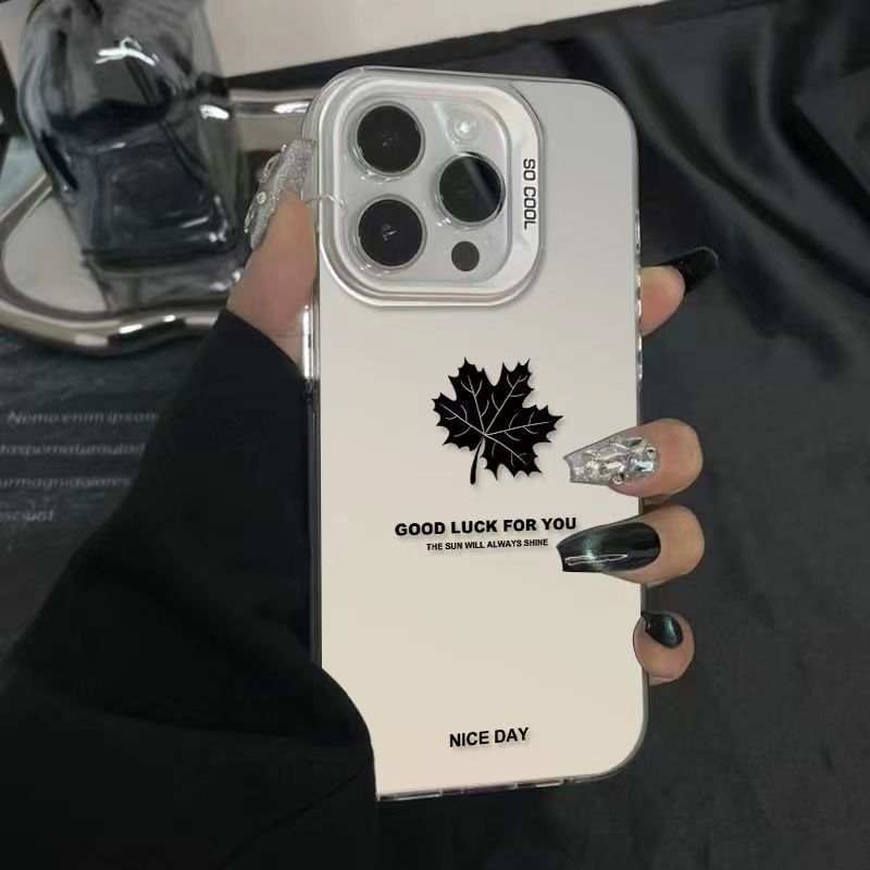 Casing Realme Motif Daun Maple Premium Gradasi untuk 5/5i/6i/C3 7 8 9i C2/A1K C11 2020 C12/C15 C20/C