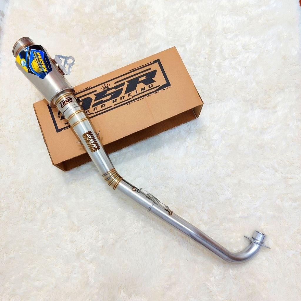 Knalpot DSR Gp Pro Short GTX Boreup Harian pasang standrt Jupiter Z1 Vega 130cc-200cc Bore UP harian