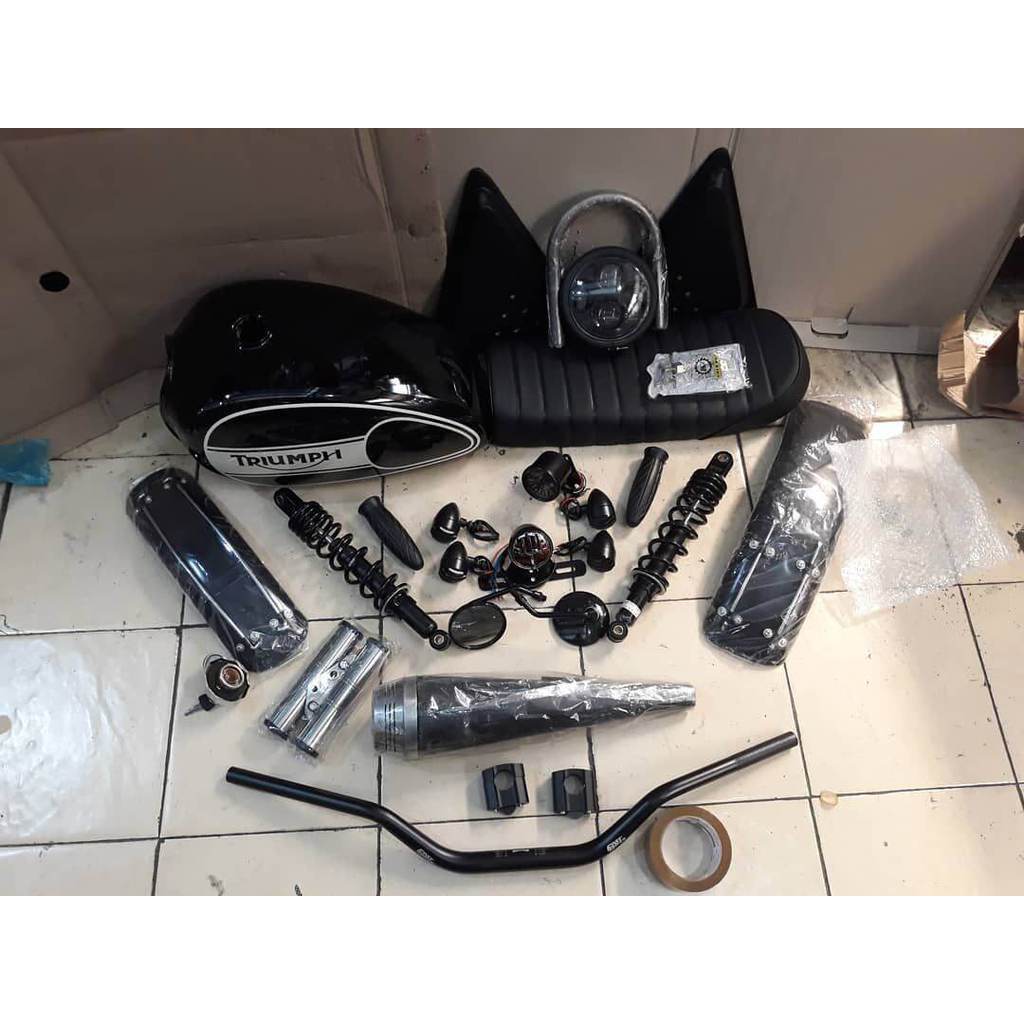 [GM] Paket tangki motor Paket Lengkap Triumph Japstyle  Motor Custom Japstyle Lengkap Komplit Murah 