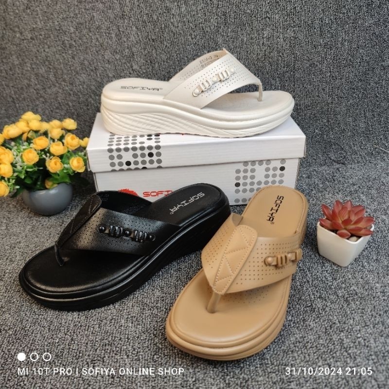 SOFIYA ORI 8104 2 WEDGES JEPIT / SANDAL JEPIT WANITA IMPORT HAK TINGGI 5CM