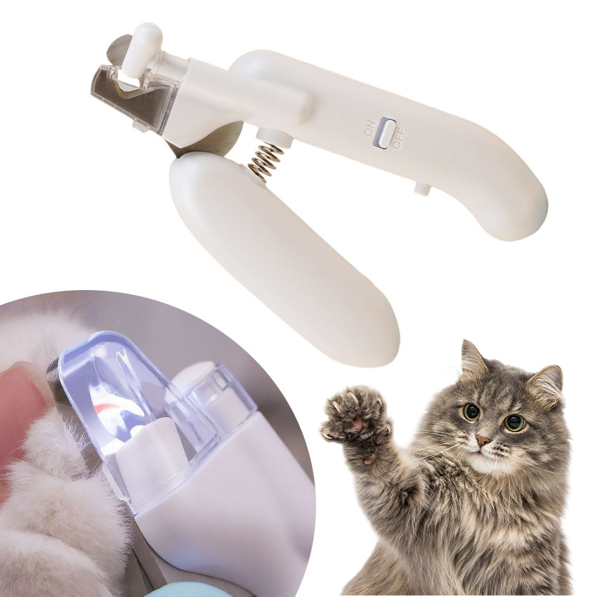 Led Pet Nail Clipper + Kikir Set / Gunting Kuku Kucing Dengan Lampu / Pemotong Kuku Anjing Potong Ku