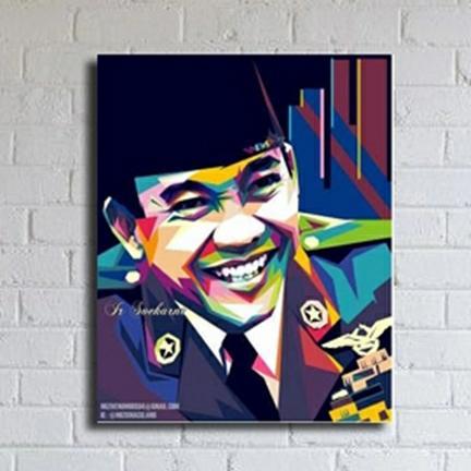 Poster Hiasan Dinding Ir Soekarno Art Dekor Big Salle 