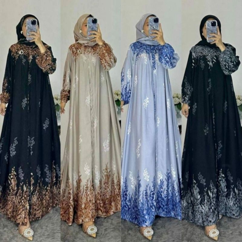 DISKON LEBARAN Gamis free hijab rayon diamond ori - Gamis Kekinian set hijab - Gamis rayon diamond s
