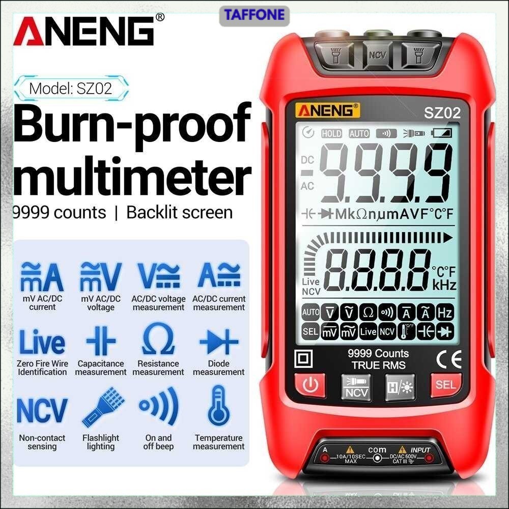 ANENG Digital Multimeter Multitester Voltage Tester Burn Proof - SZ02