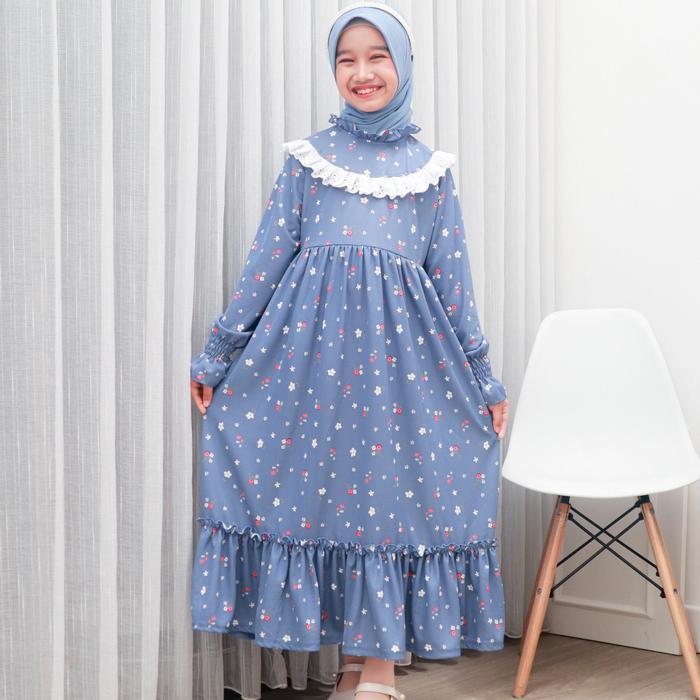 PROMO LEBARAN GAMIS+HIJAB ANAK BERGIA SMLXL BABY.CLOTH UNTUK UMUR 3-14 TAHUN muslim  panjang  remaja