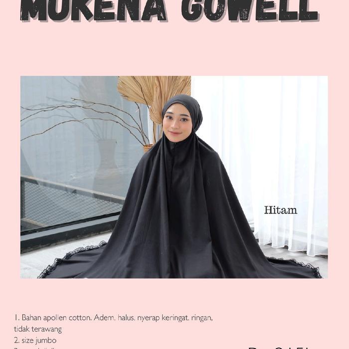 MUKENA GOWELL DALANOVA ORIGINAL - Hitam