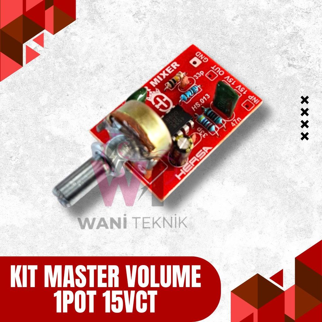 KIT Master Volume Mono 1 Potensio Preamp JRC4558 Untuk Kualitas Audio Terjaga