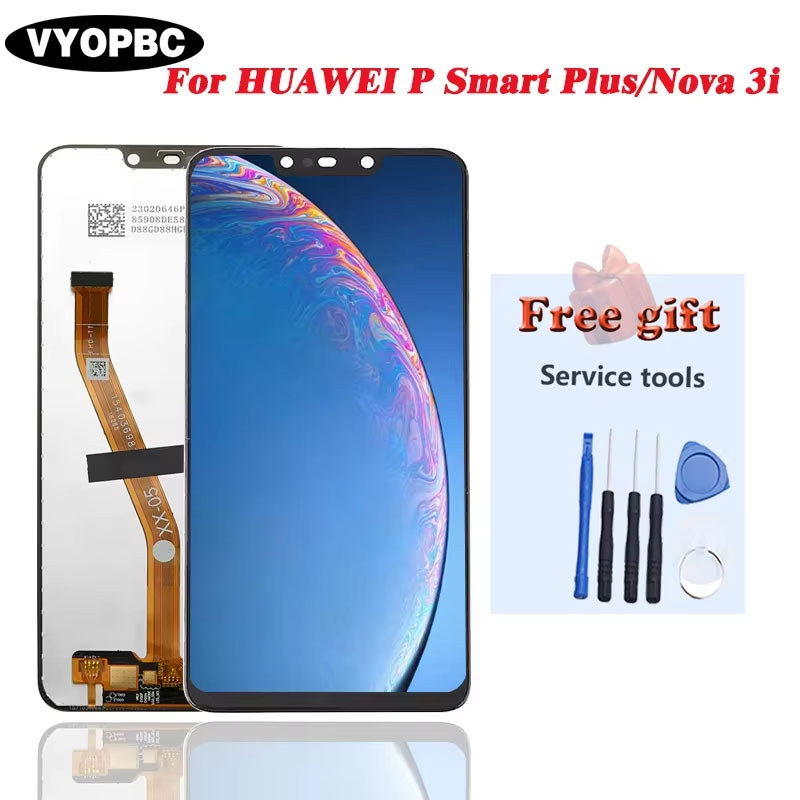Tou Screen For Huawei Nova 3i,P Smart Plus,INE-LX1,INE-LX2, INE-LX2r Pantalla With Frame Mobile Phon