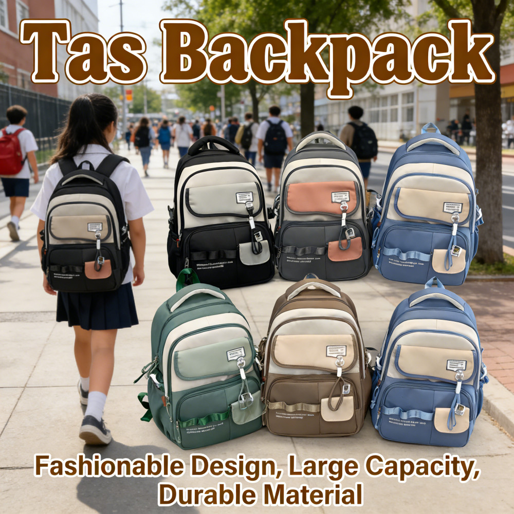 Tas Sekolah Ransel Perempuan SMP Wanita Tas Anak Besar Fashion