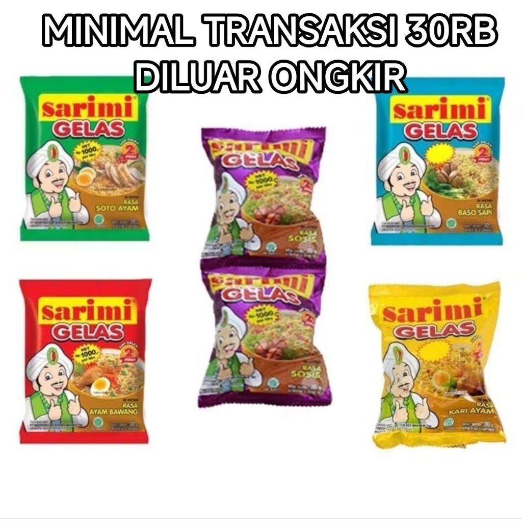 sarimi mie gelas 1 renceng 10 pcs