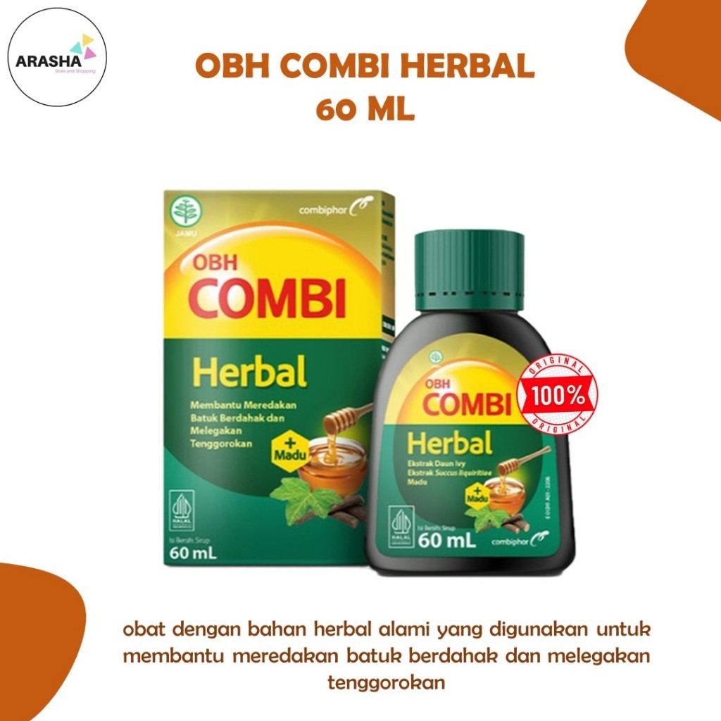 OBH COMBI HERBAL  - OBAT BATUK HERBAL DENGAN BAHAN ALAMI BUAT ANAK DAN DEWASA