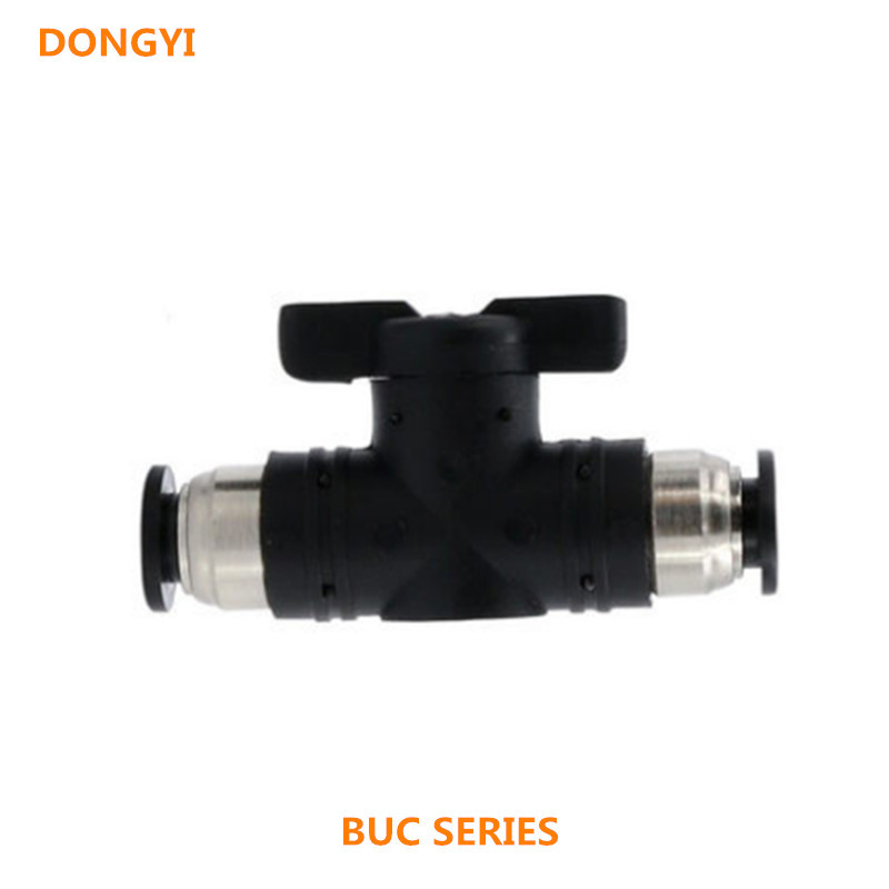 Pneumatic joint valve swit PU traea quick joint hand valve buc8-4/6/10/12mm manual ball current-limi
