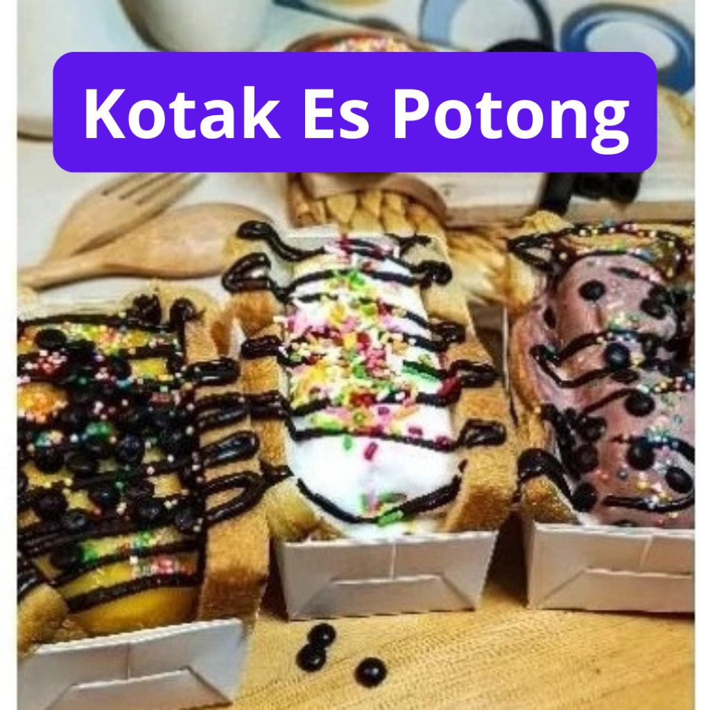 Ready Kotak Es Potong Roti / Wadah Es Potong / Tempat Es Potong Singapura 100 pcs