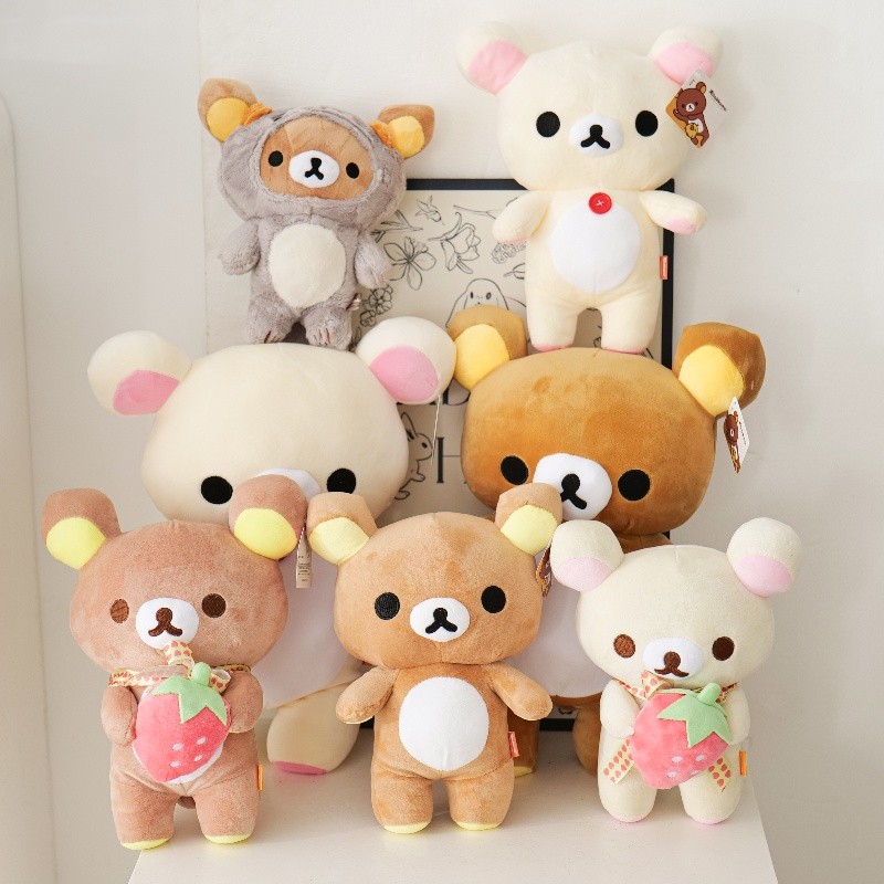 Anime Rilakkuma Cartoon Plush Doll Kawaii bear Toys Kawaii Room Decor Teddy Bear Plushies Cute Coupl