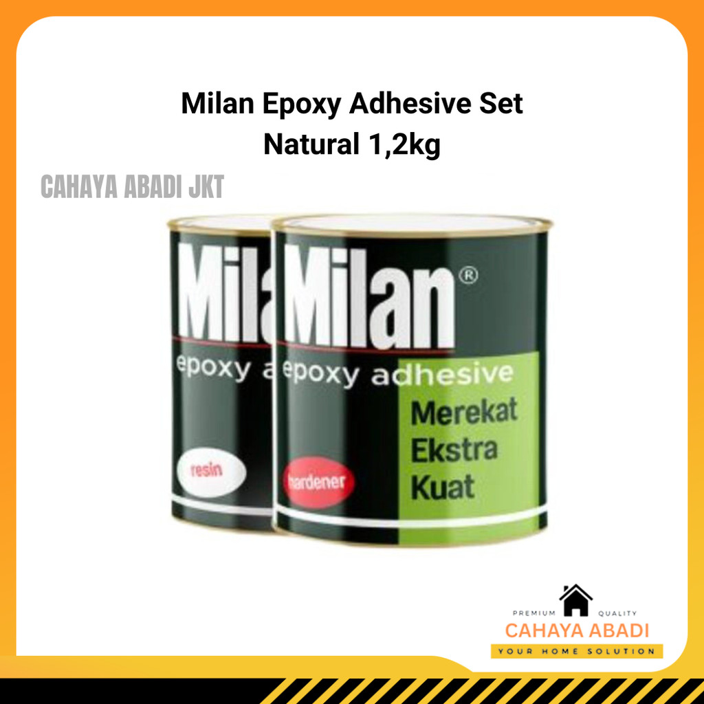 Lem Epoxy Adhesive Milan Resin + Hardener Set 1,2kg / Milan Epoxy Adhesive Set Natural 1,2kg