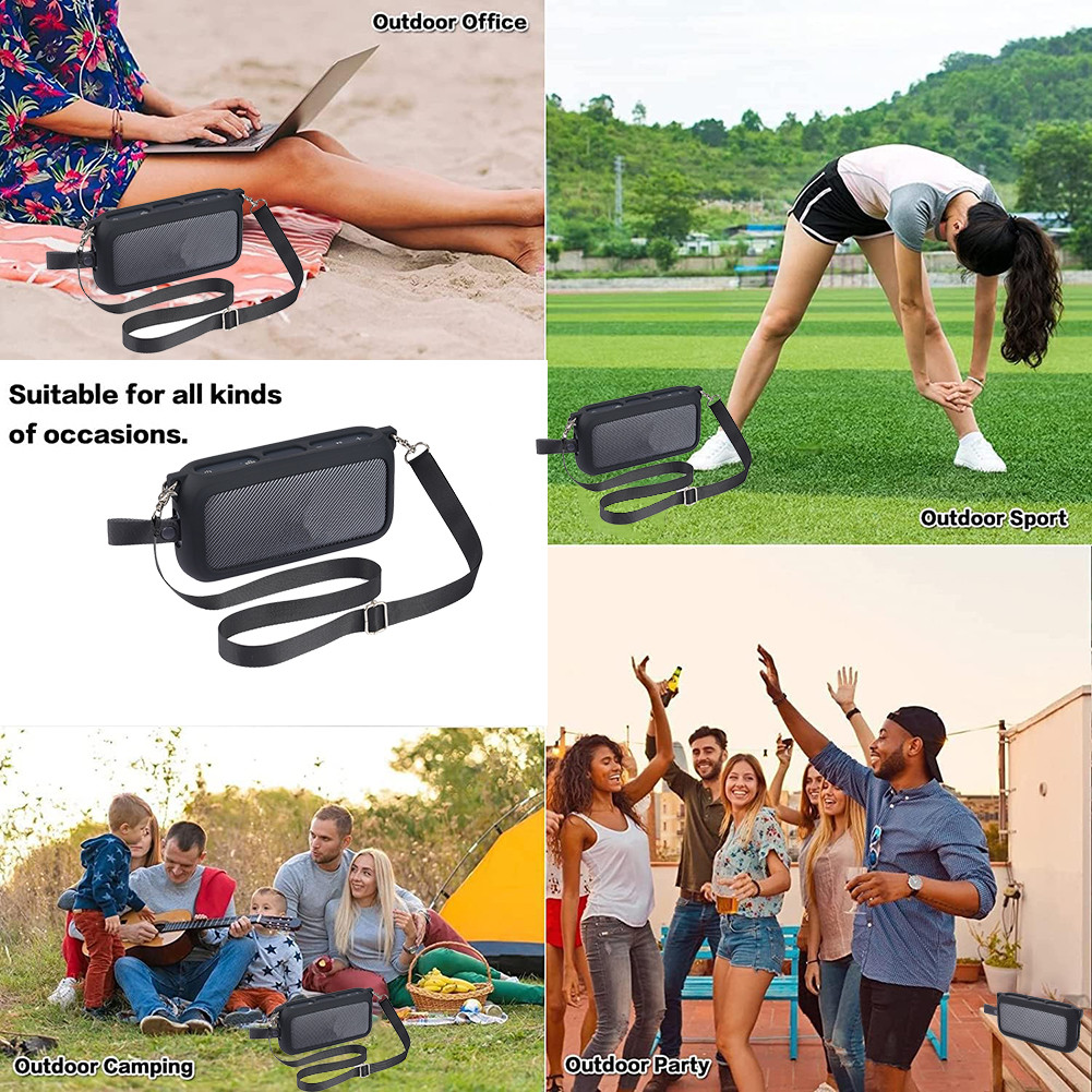 Silicone Cover Case Shockproof Protective Cover Anti Drop Speaker Case Washable for Anker Soundcore 