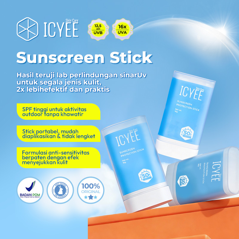 ICYEE Sunscreen Stick -  Tabir Surya Stick Dengan Kandungan SPF 50+ PA++++ 18g IC-5017