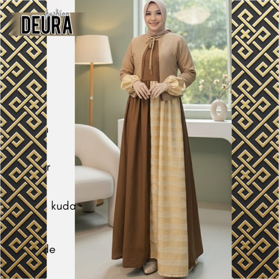 DEURA FASHION - Set Gamis Wanita Deura SD-522 / Gamis Deura Terbaru / Gamis Deura Original