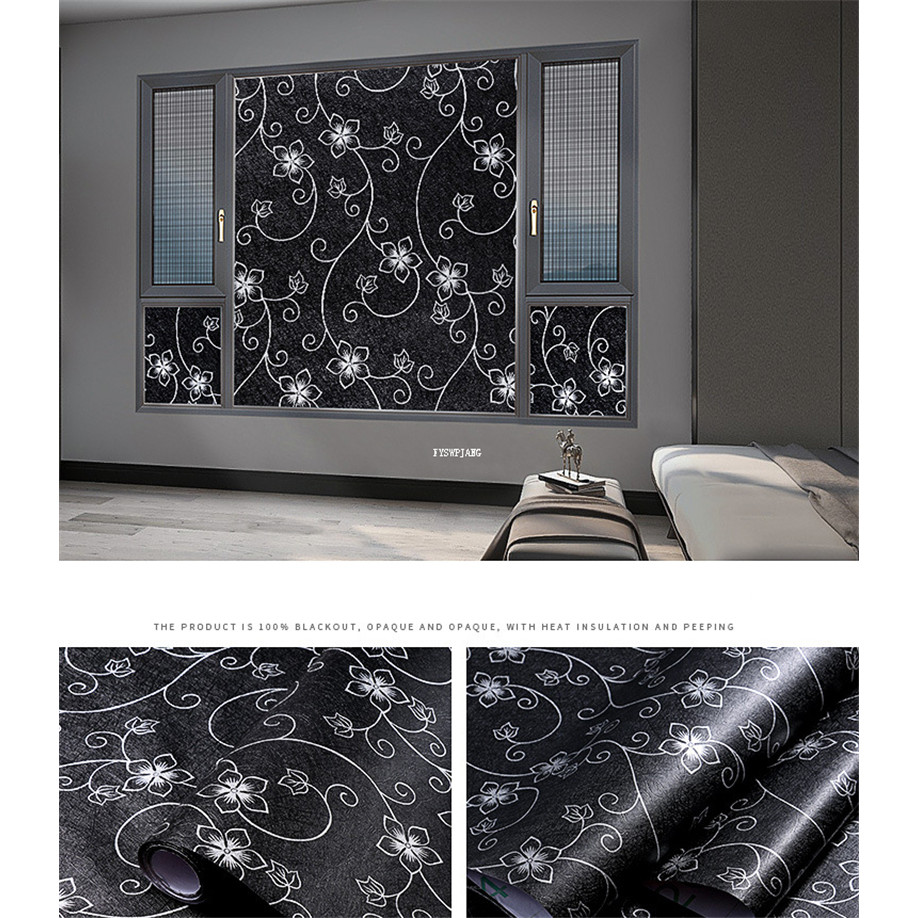 100% Light Blocking Glass Film Darkest Window Film Total Blackout Glass Privacy  Window Tint Window 