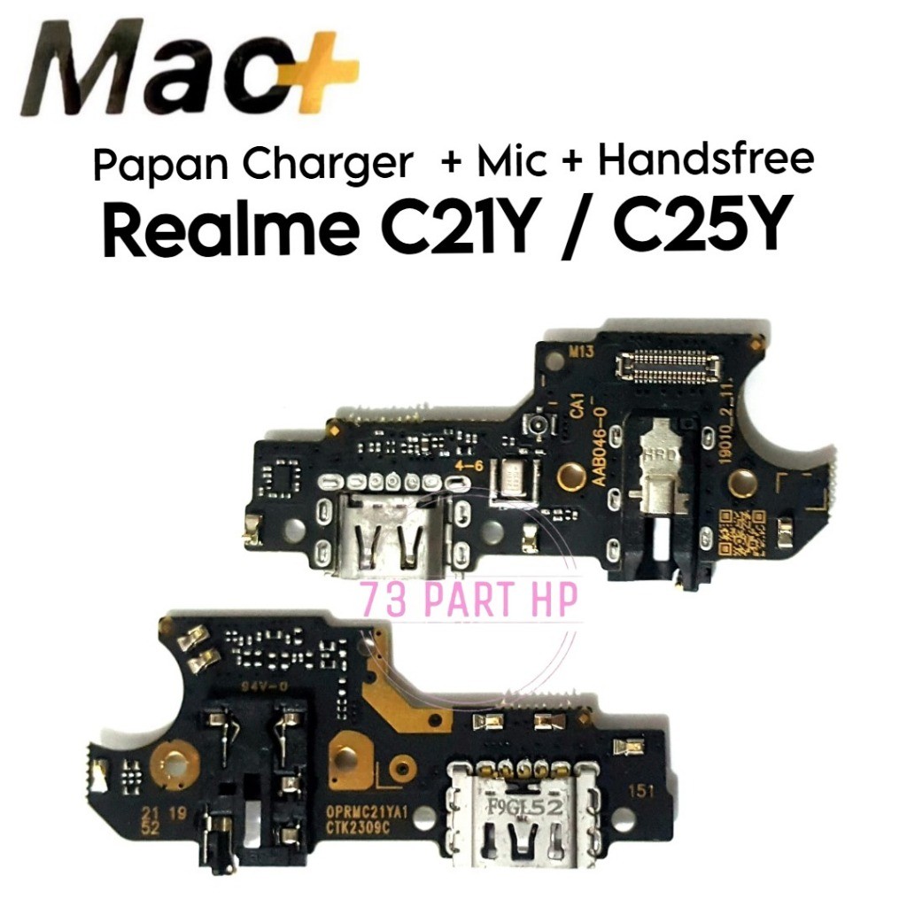 KONEKTOR CHARGER + HANDSFREE REALME C21Y / C25Y MIC ORIGINAL