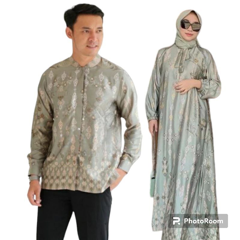 baju couple pasangan lebaran 2025 gamis couple pasangan baju batik  suami istri baju couple keluarga