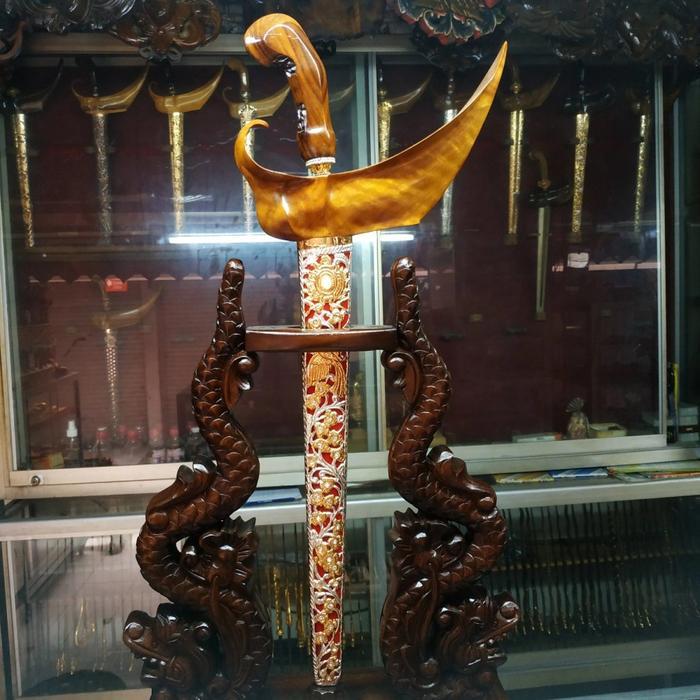 Set Warangka Keris Ladrang Surakarta Solo Logo PB Kayu Trembalo ALusan