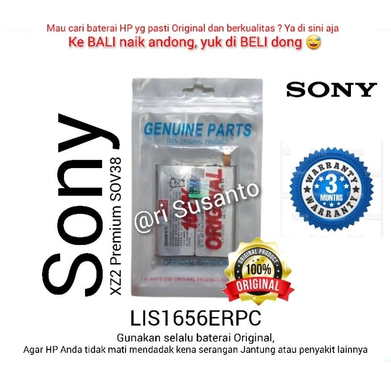 (surta tani) Baterai Sony Xperia XZ2 Premium H8166 H8116 AU SOV38 SO-04K Docomo LIS1656ERPC Asli (Or