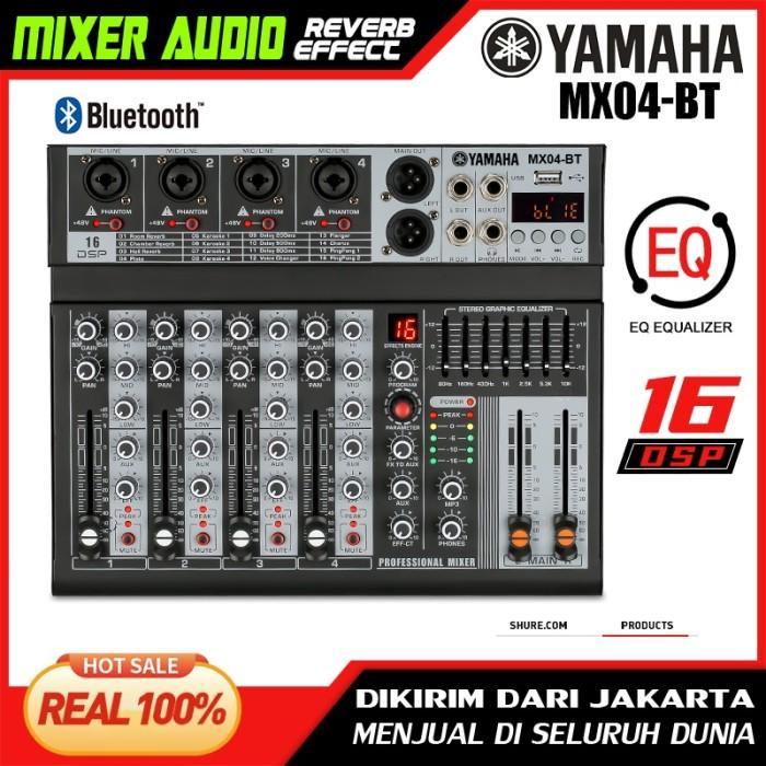 Promo [Asli] Yamaha Mx04Bt Mixer Profesional 4-Channel Built-In Eq 16Dsp - Random