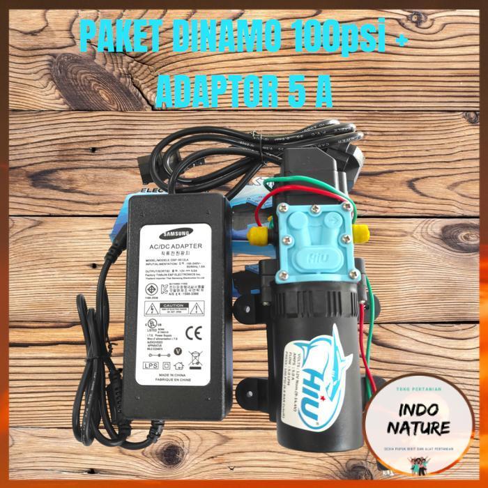 [ IndoNature ] Paket Cuci Motor Mobil AC Steam Mini Pompa Hiu DC 12 Volt 100 PSI - NARA