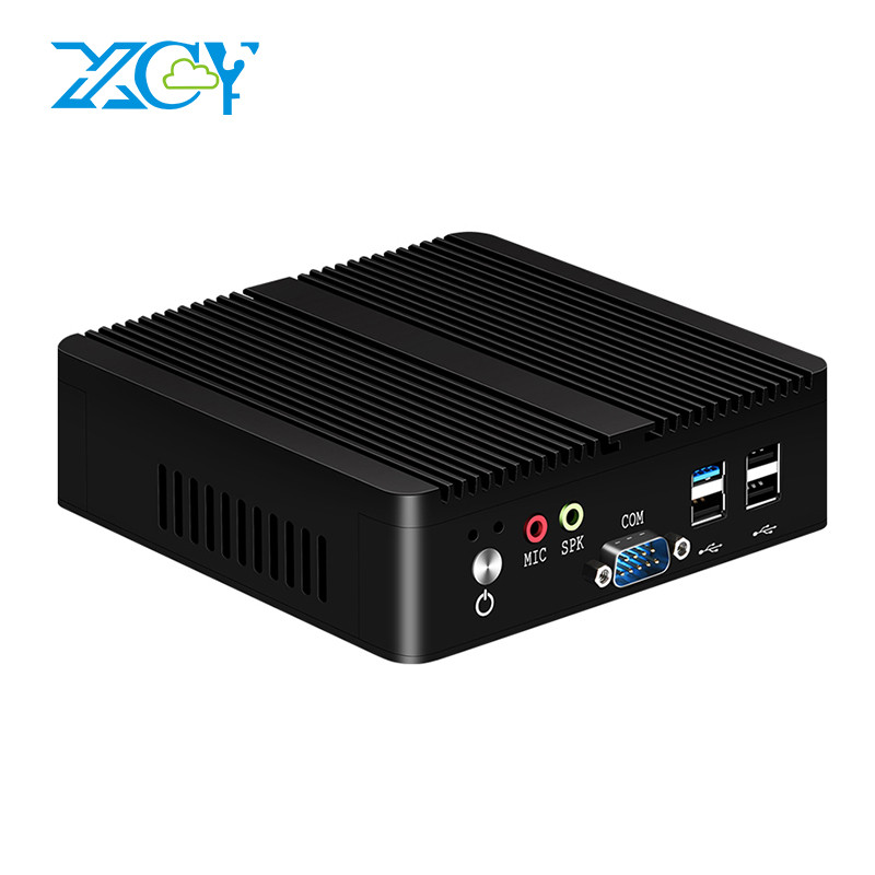 Mini PC Intel Pentium J2900 Quad-cores 2x COM RS232 Dual Gigabit Ethernet Embedded Fanless Industria