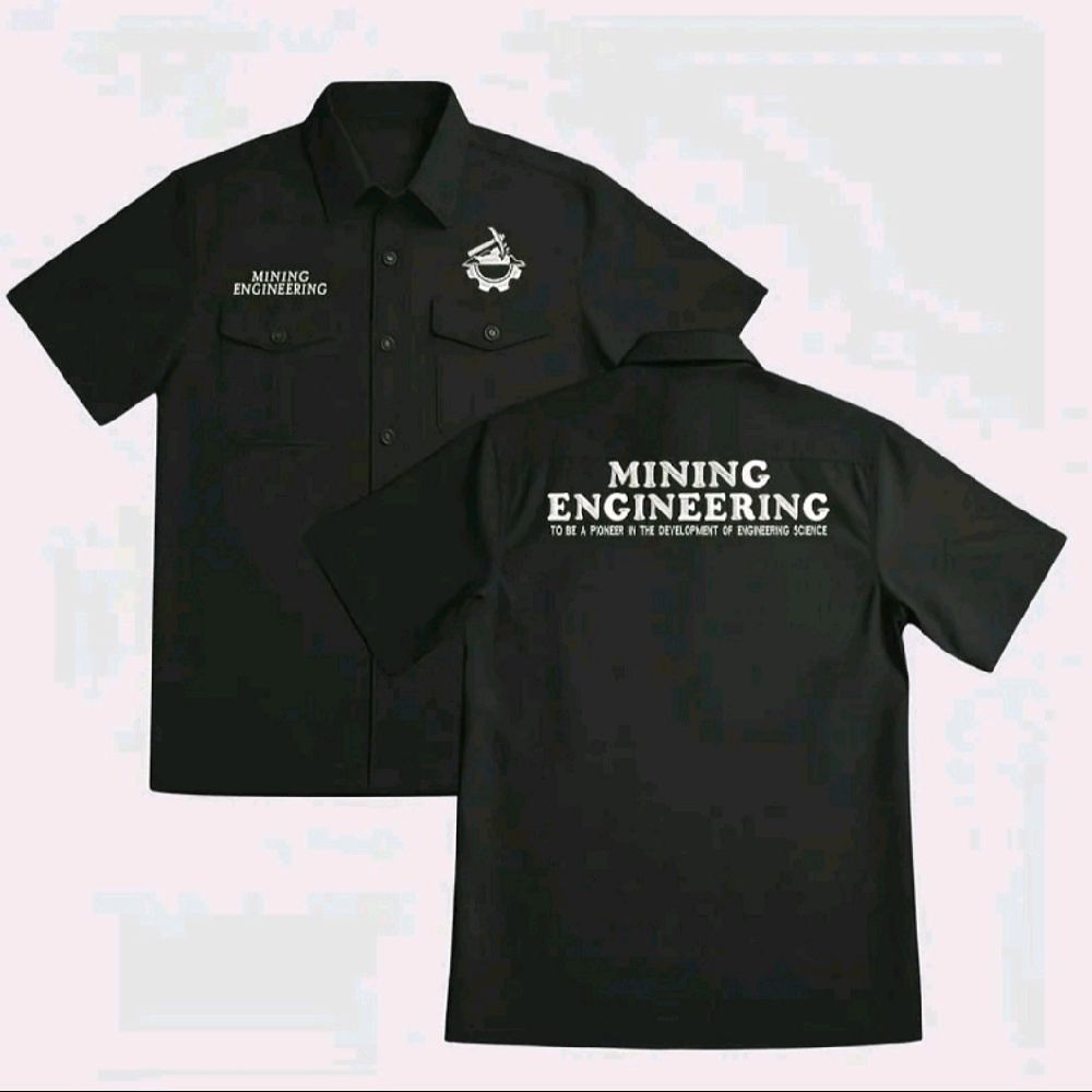 Kemeja kerja workshirt MINING ENGINEERING bordir komputer