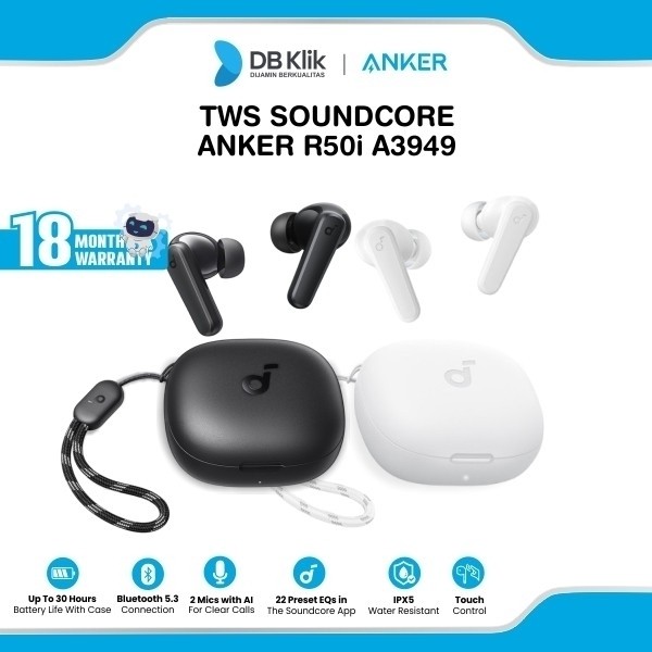 TWS Anker Soundcore R50i A3949 - True Wireless Earbuds Soundcore A3949