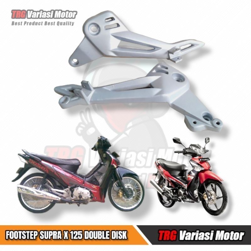 Footstep Supra X 125 DD Step Supra X 125 DD Satu Set TRG Silver