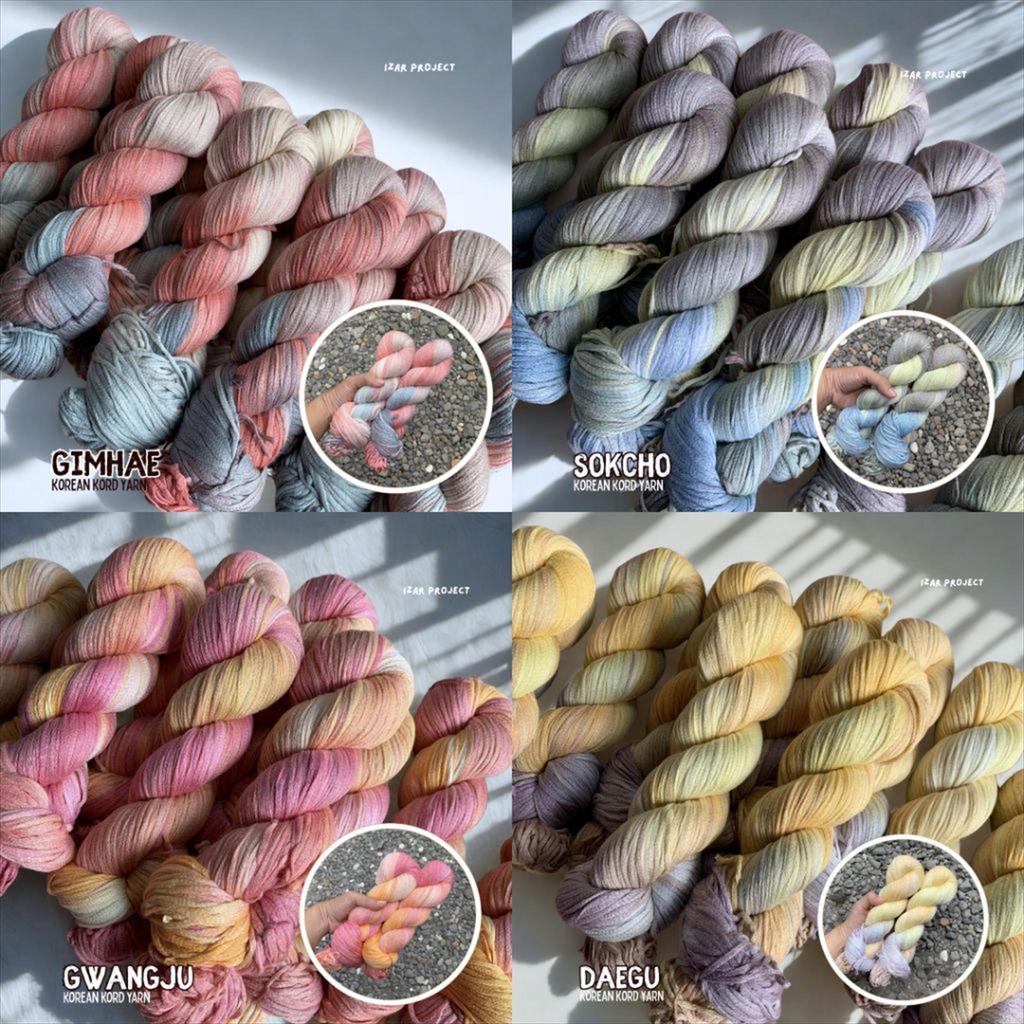 Benang Rajut Rope Pipih Cotton Korean Kord Yarn Benang Rajut Korea Fettucine Ombre