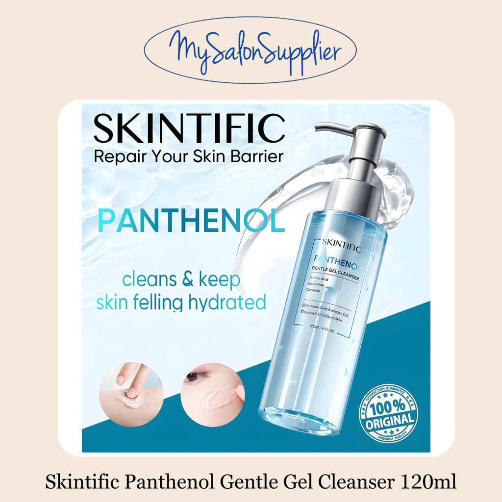 Skintific Panthenol Gentle Gel Cleanser / Facial Wash Acnes / Face Wash / Sabun Cuci Muka 120ml
