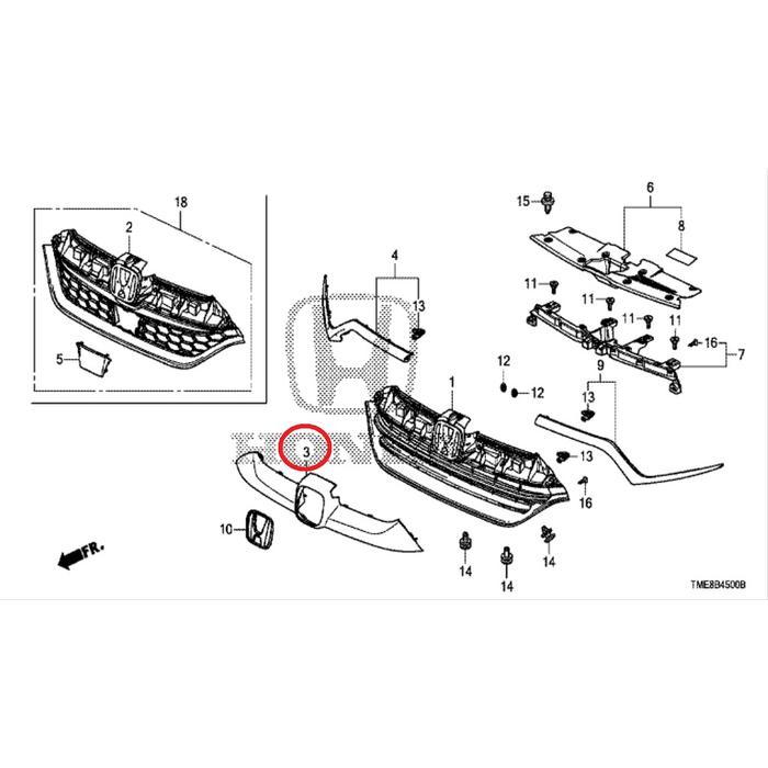 Grill Chrome Depan CRV Turbo 2018-2021up Original PASS