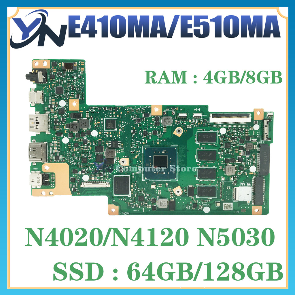 Mainboard For ASUS E410MA E410MAB E410M E510MA E510MAB R429M F414MA Laptop Motherboard N4020/N4120 N