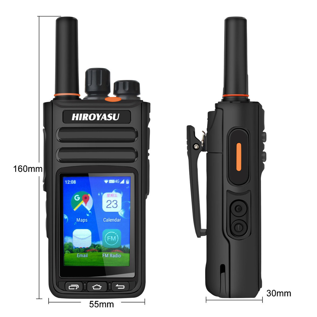 HIROYASU HI-B8 WIFI 2G 3G 4G LTE Zello PoC FM Walkie Talkie 2GB+16GB 2.4” Tou Screen Android 9.0 Pho
