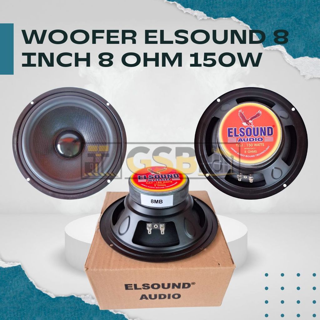 Woofer Pasif ELSOUND 8 Inch 150W 8 Ohm Cocok untuk Box Speaker Sedang