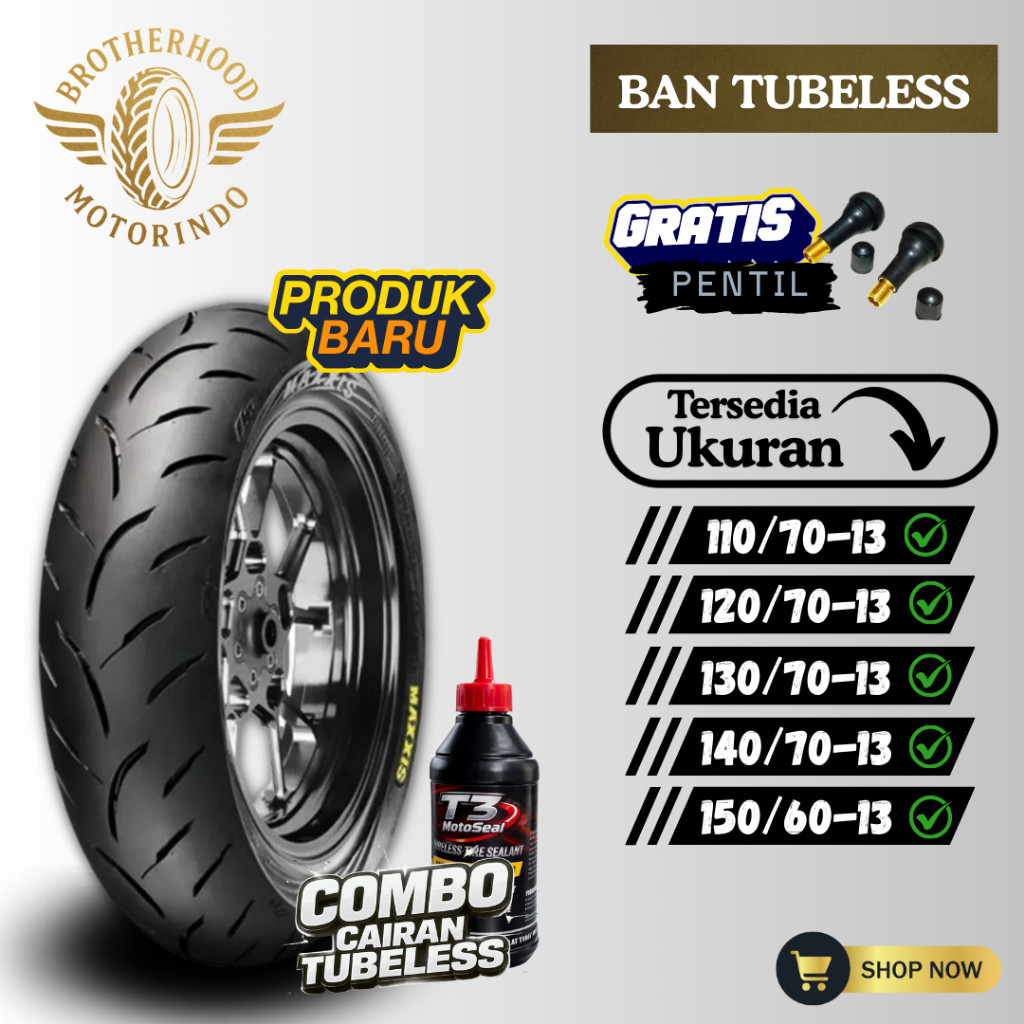 BAN MAXXIS VICTRA S98-ST  TUBELESS ( 110/70-13 / 120/70-13 / 130/70-13 / 140/70-13 / 150/60-13 ) BAN