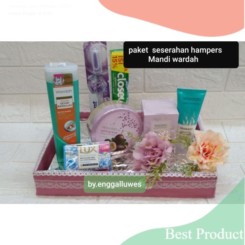 PAKET SESERAHAN HAMPERS MANDI WARDAH/WARDAH  PAKET SESERAHAN LENGKAP/WARDAH HANTARAN NIKAH/PAKET KOS
