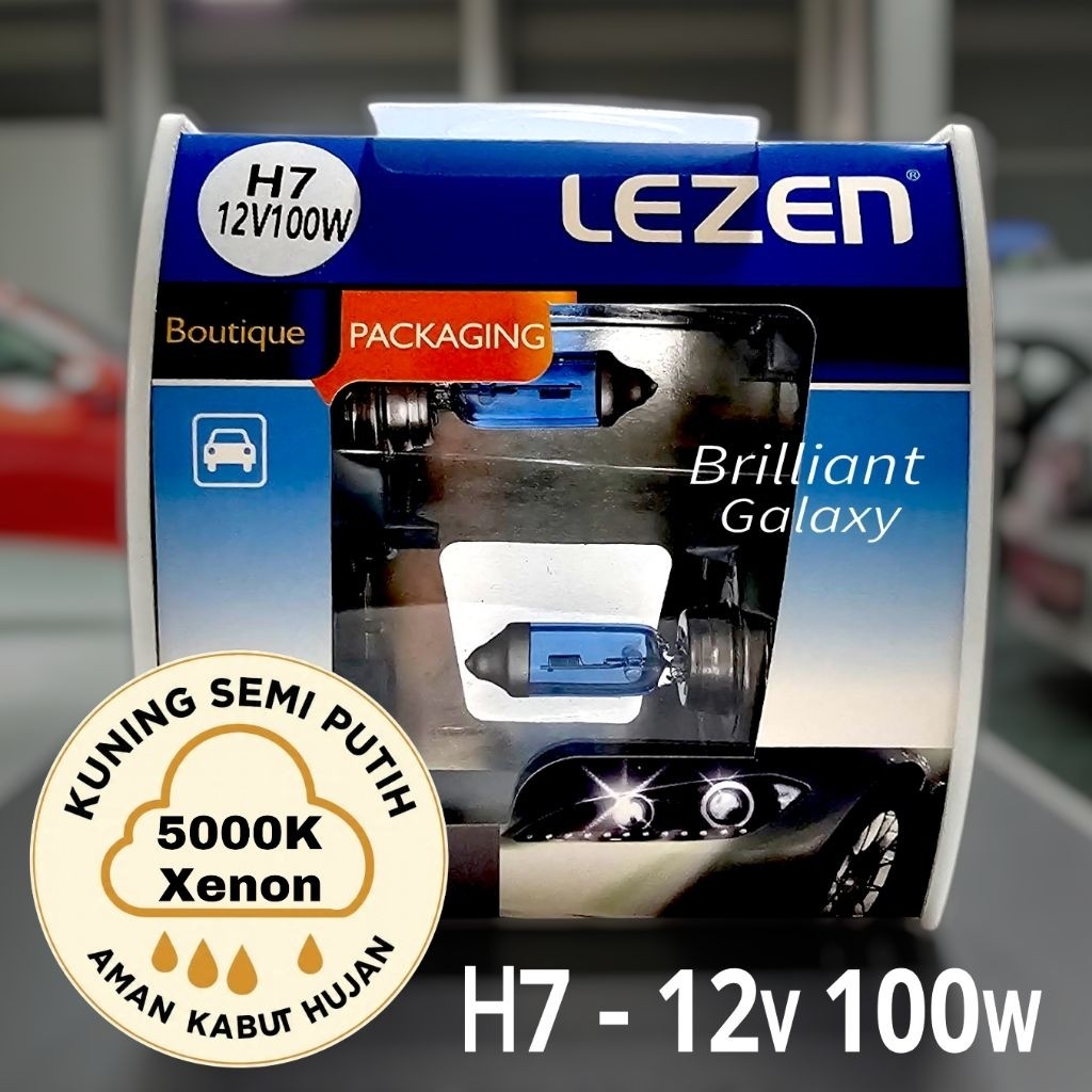 VIP2 * Sepasang Halogen Bohlam Lampu Xenon - LEZEN H3 H7 H11 H16 HB3 HB4 - 5000K Kuning Semu Putih