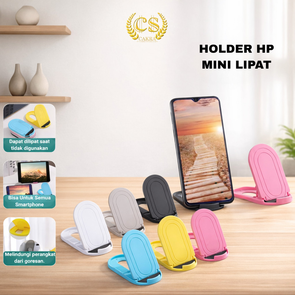 DUDUKAN HANDPHONE LIPAT STAND HP ANDROID IPHONE TABLET I-PAD HOLDER STAND UNIVERSAL