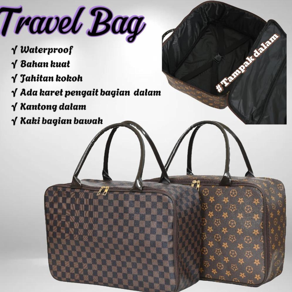 Rei Fashion - Travel Bag Waterproof Kulit Sintetis - Koper Mini