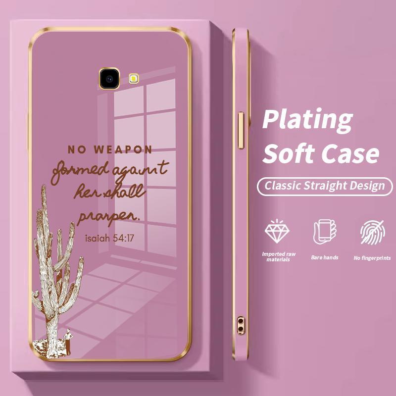 Case For Samsung J7 Prime Grand Plus J2 Ace J6 2017 Pro On7 2016 Cantik Kaktus Silicone TPU 6D Plate