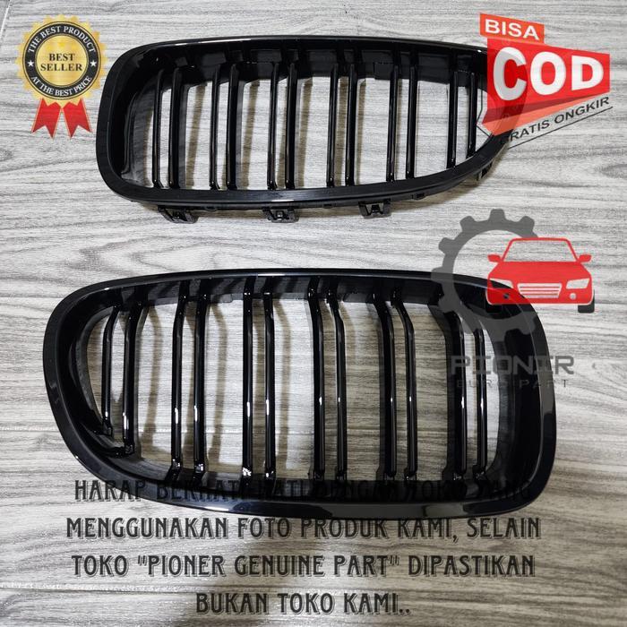 GRILL BMW E90 DOUBLE SLATE BLACK GLOSSY GRILL BMW E90 LCI FACELIFT 2008-2012