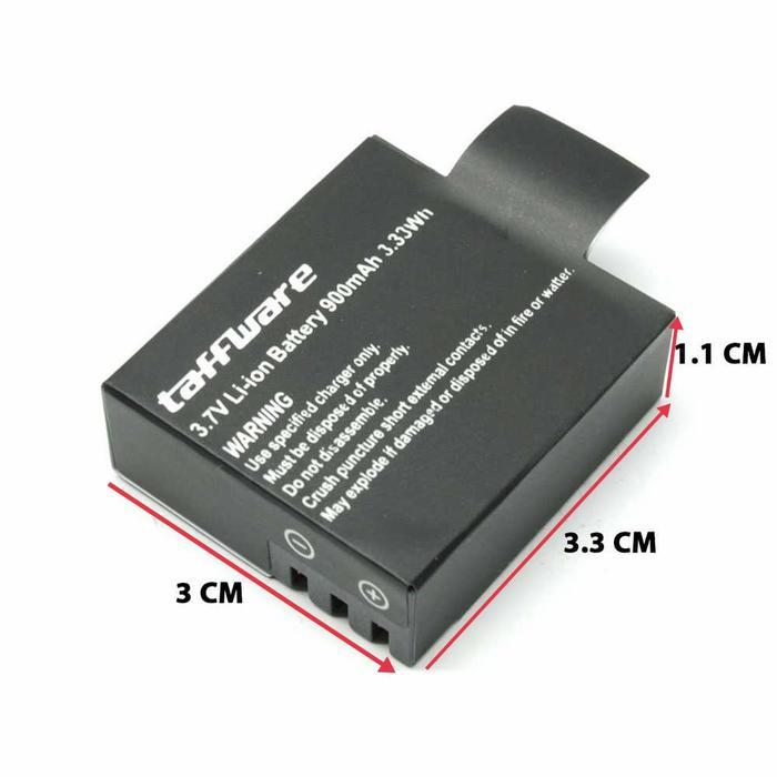Paket Dual Charger Dan 2 Battery Baterai Yi Discovery Kogan Brica 900mAh Untuk Xiaomi Yi 4K Discover