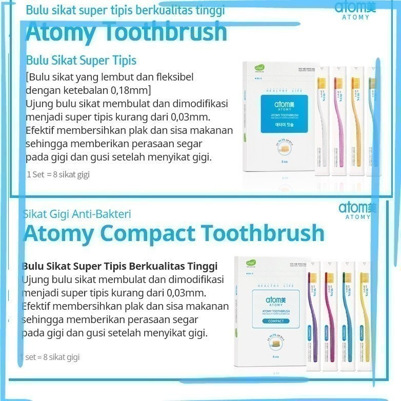 Atomy Toothbrush 1 box isi 8 pcs | sikat gigi